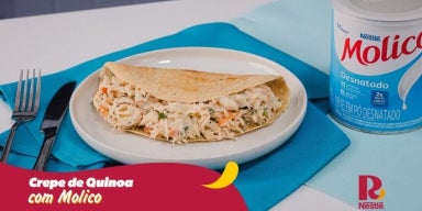 Fotografia de um crepe de quinoa