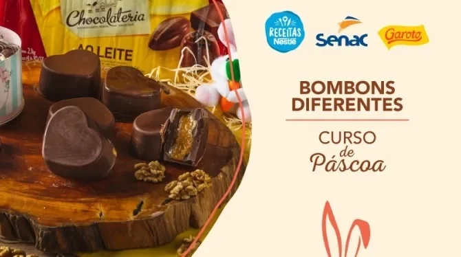 Imagem da receita à esquerda e à direita os logotipos das marcas e o título da aula