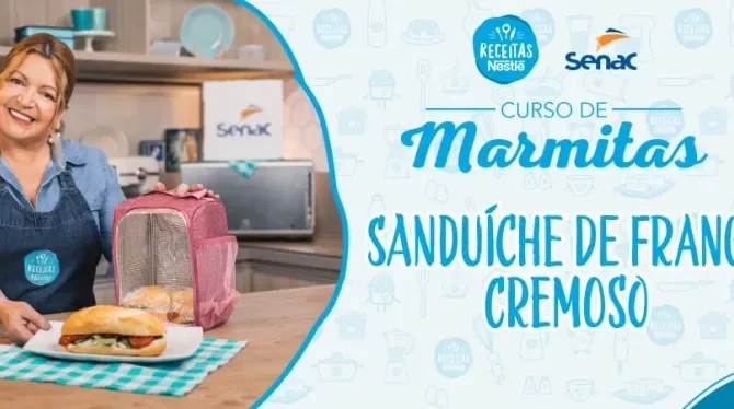  Montagem com a imagem de uma chefe com uniforme branco à esquerda e à direita o título da aula.