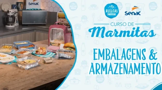 Montagem com a imagem de uma chefe com uniforme branco à esquerda e à direita o título da aula.