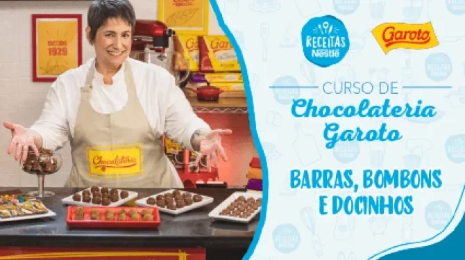 Montagem com a imagem chef Lu Neves à esquerda e à direita o título da aula.