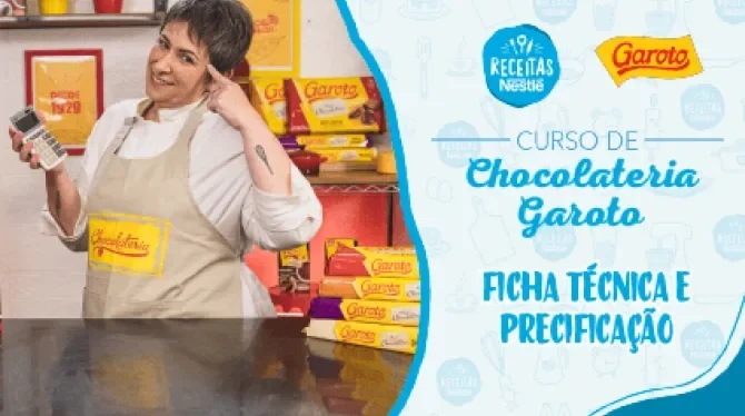 Montagem com a imagem chef Lu Neves à esquerda e à direita o título da aula.