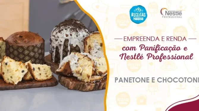 Imagem com a foto da receita à esquerda e o título do curso à direita com os logos no topo