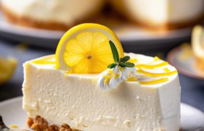 Fotografia de uma torta de limão siciliano com base de biscoito passatempo. Por cima da torta tem raspas e uma fatia de limão siciliano, ao lado de um pouco de creme tipo chantilly. Fotografia de uma torta de limão siciliano com base de biscoito passatempo. Por cima da torta tem raspas e uma fatia de limão siciliano, ao lado de um pouco de creme tipo chantilly.