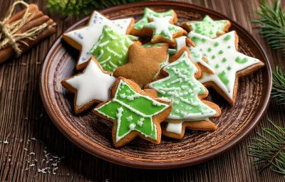Receita de Biscoitos Natalinos Decorados com Glacê Receita de Biscoitos Natalinos Decorados com Glacê