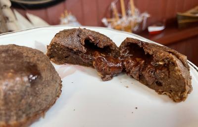 Imagem da Receita de Petit Gateau Nutritivo, em um prato branco