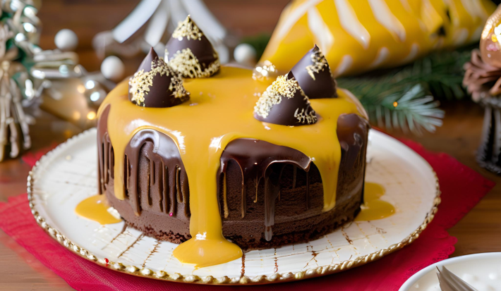 Receita de Bolo de Chocolate com Mousse de Maracujá e Brigadeiro, delicioso e diferente, feito com uma massa com Cacau em Pó NESTLÉ CHOCOLATERIA, recheio de Mousse à base de Leite MOÇA e coberto com Brigadeiro de Leite MOÇA e Chocolate ao Leite
