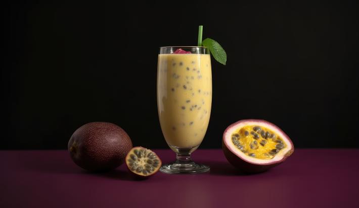Foto da receita de batida de maracujá sem álcool com leite moça