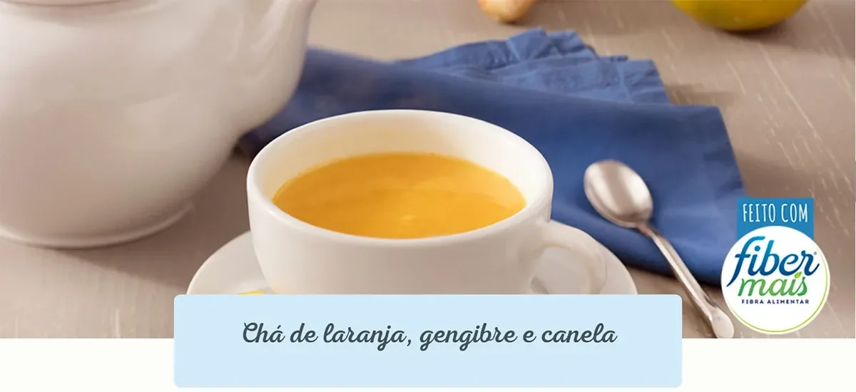 Chá de laranja, gengibre e canela