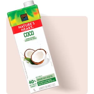Imagem de uma caixa de leite Nature´s Heart sabor coco