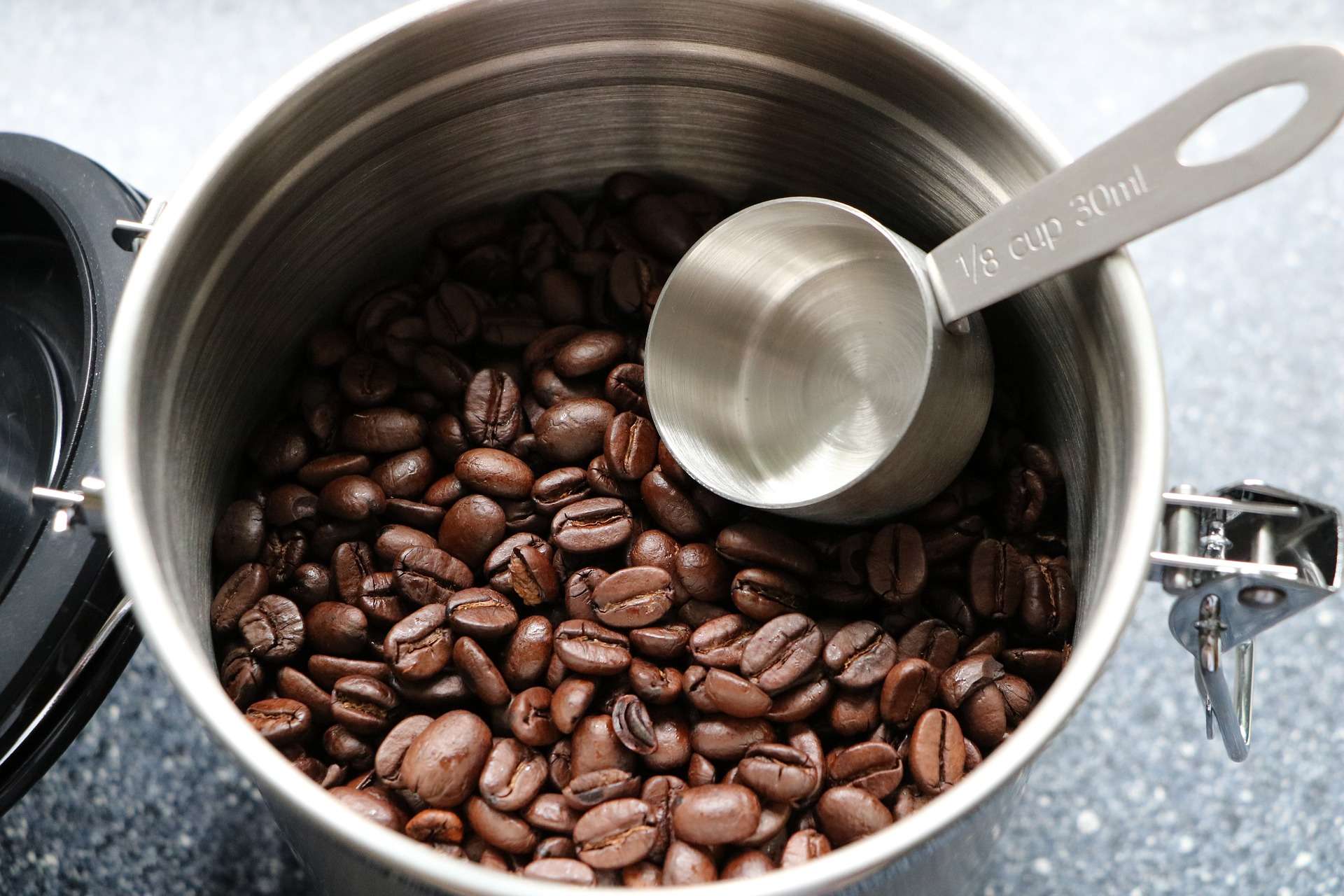 Medidas para os ingredientes na cozinha: sementes de café